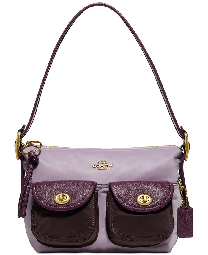 Coach Colorblock Nylon Cargo Shoulder Bag 23 Reviews Handbags Accessories Macy S Coach bags only sale $53! coach colorblock nylon cargo shoulder