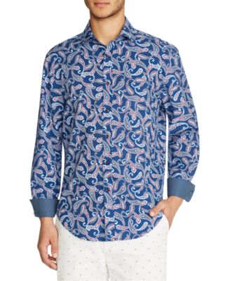 mens slim fit paisley shirt