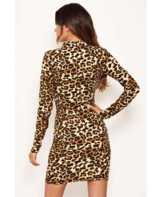 macy's leopard print dress