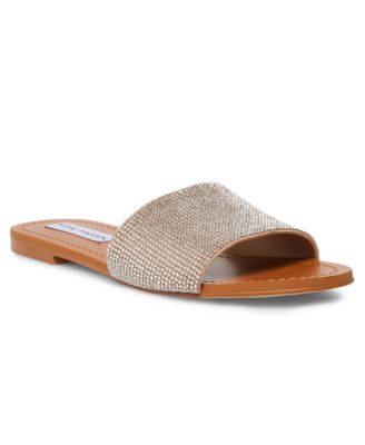 rhinestone slip on sandals