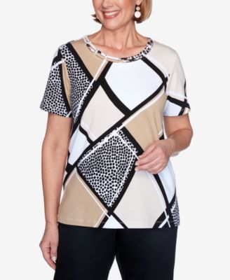 macys alfred dunner petite tops