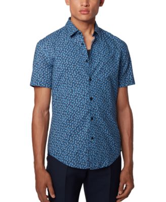 hugo boss dark blue shirt