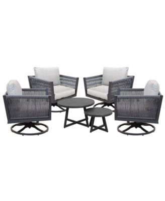 set of 4 swivel patio chairs