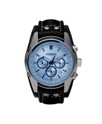 Мужские часы Fossil Coachman из черной кожи 45 мм