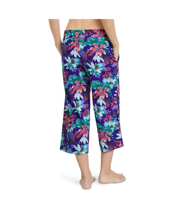 women's cotton capri pajama bottoms