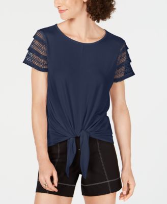 macy's tie front top