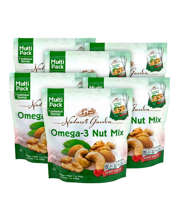 Nature's Garden Omega3 Nut Mix, 1.2 oz, 7 Count, 6 Pack & Reviews