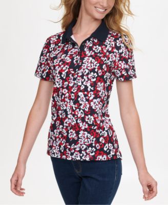 Tommy Hilfiger Floral-Print Polo Shirt 