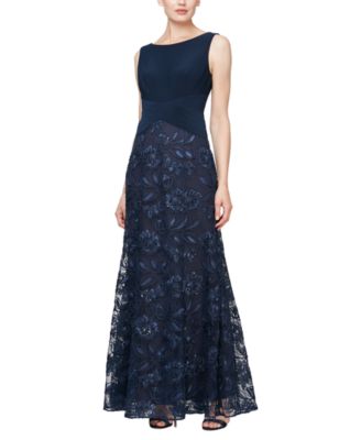 alex evening rosette gown