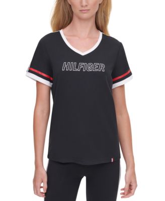 tommy hilfiger logo tape t shirt
