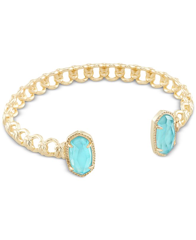 Kendra Scott 14k Gold-Plated Crystal Link Cuff Bracelet & Reviews - Bracelets - Jewelry