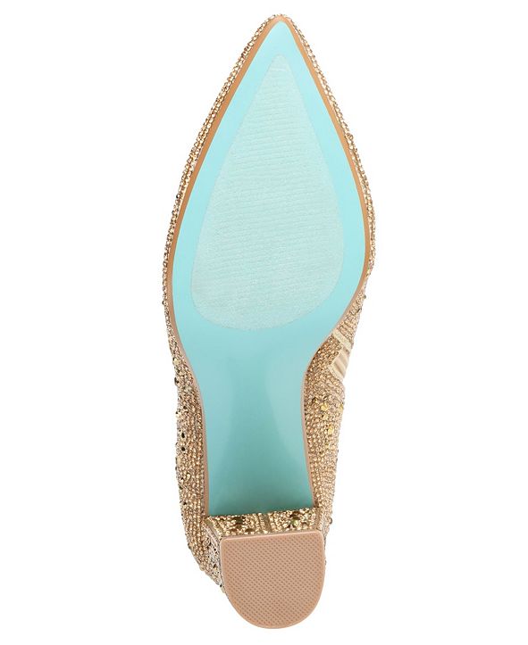 blue by betsey johnson cady evening booties