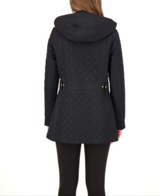 jones new york hooded quilted coat