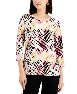 macy's jm collection petite tops