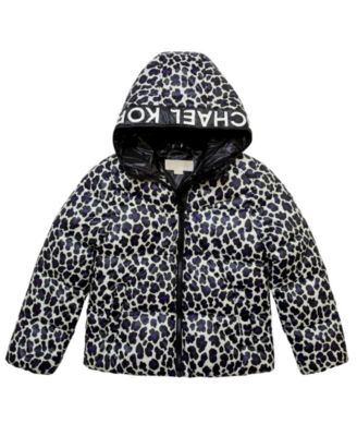 michael kors leopard puffer jacket