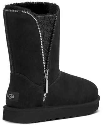 grey ugg boots with zipper