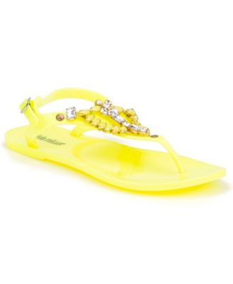 yellow jelly sandals womens