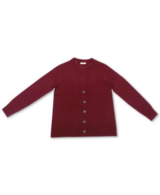 macy's red cardigan sweater