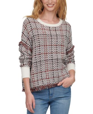 fringe lurex cardigan