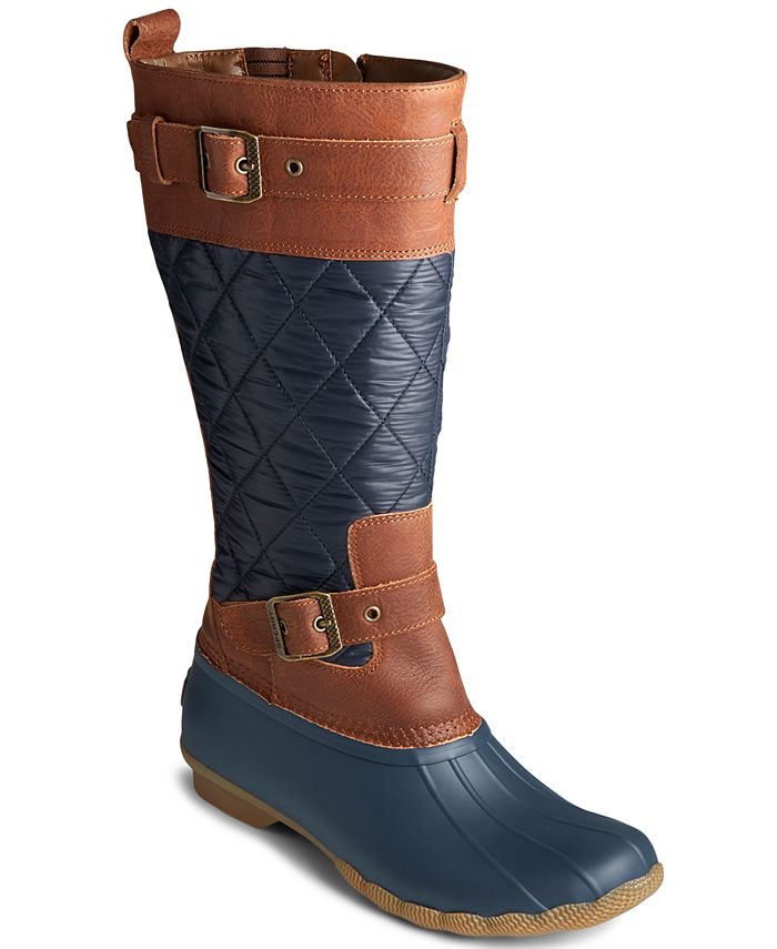 Sperry Women S Saltwater Buckled Quilted Boots Reviews Boots Shoes Macy S