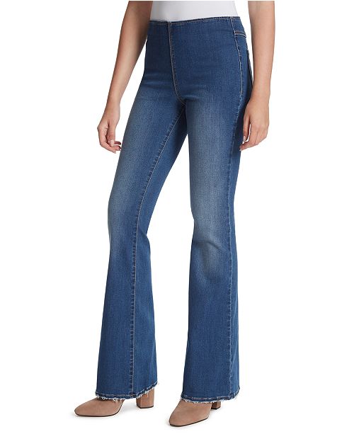 Jessica Simpson Hi Rise Pull On Flared Leg Jeans Reviews Jeans Women Macy S