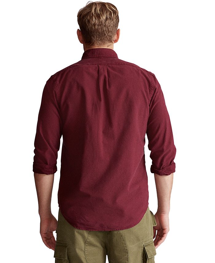 mens garment dyed shirt