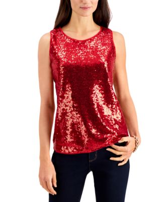 sequin tops macys