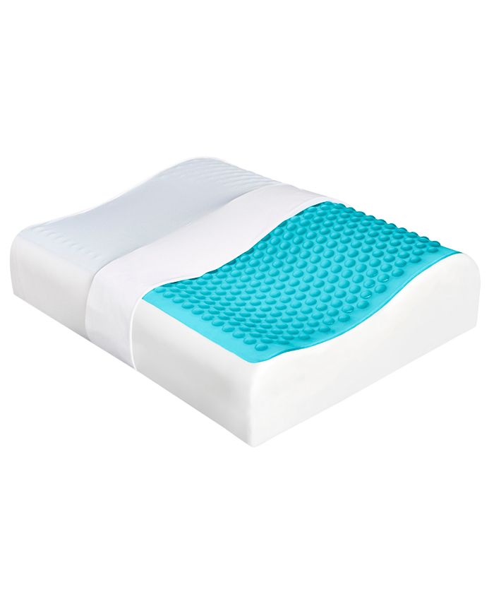 Comfort Revolution Cool Comfort Memory Foam Contour Pillow, Heat