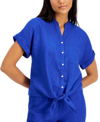 macys charter club linen tops