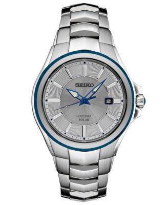 Мужские часы Seiko Coutura Solar Grey с браслетом из нержавеющей стали 42,5 мм