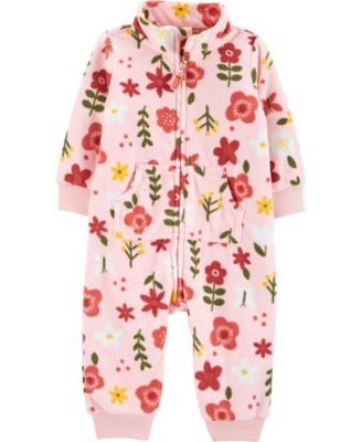 baby girl fleece jumpsuit
