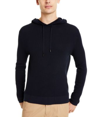 waffle knit mens hoodie