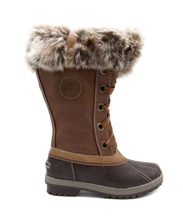 london fog womens melton cold weather snow boot