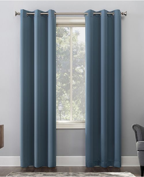 Sun Zero Preston Blackout Grommet Curtain Panel 40 X 84 Reviews Window Treatments Blinds Macy S