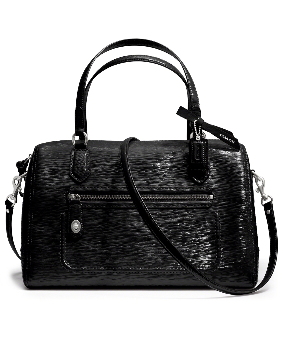 COACH POPPY EAST/WEST SATCHEL IN TEXTURED PATENT LEATHER