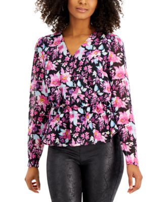 macys floral tops