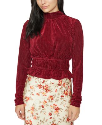 macys velvet tops