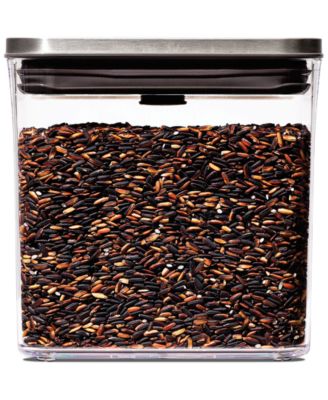 Прямоугольный контейнер OXO Steel POP Rectangle Short 1,7 кв.м. Контейнер для хранения пищевых продуктов