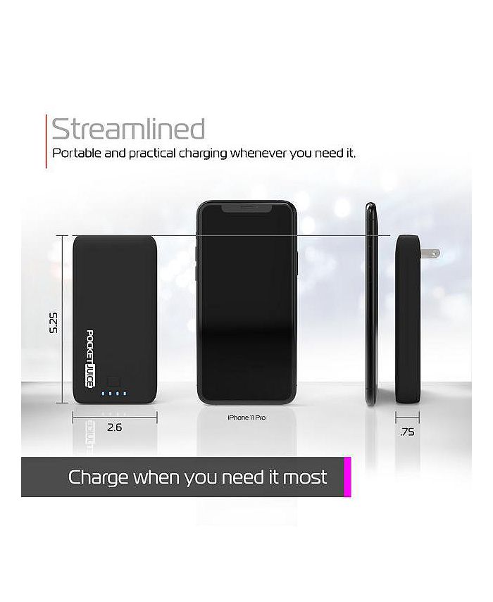 Tzumi PocketJuice Endurance AC Mini Portable Charger 8,000 mAh Power
