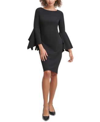 calvin klein split sleeve dress