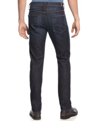 7 For All Mankind Men's Straight Leg Jeans - Black, Comfort Stretch, 9.5oz Denim 4 thumbnail image
