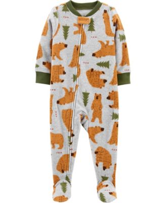 carter's bear fleece jumpsuit