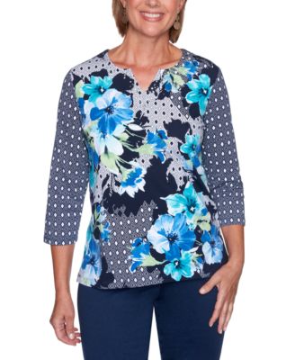 macys alfred dunner petite tops
