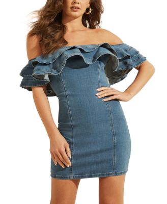 macy's blue jean dress