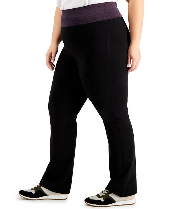 Ideology Plus Size Flex Stretch Active Yoga Pants, Created for Macy's ...