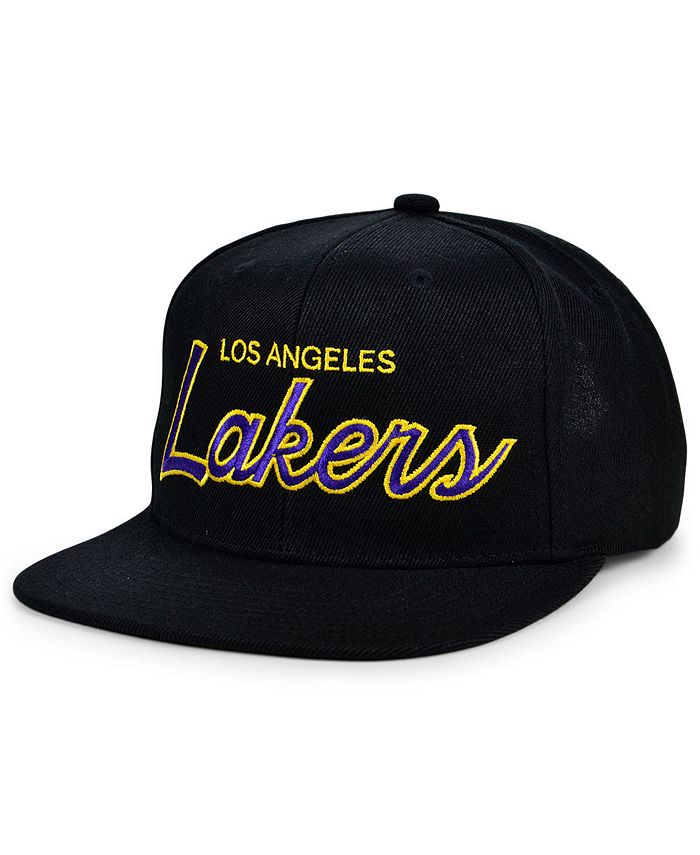 Mitchell Ness Los Angeles Lakers Heritage Script Snapback Cap Reviews Nba Sports Fan Shop Macy S