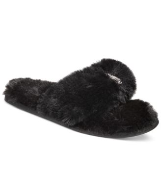 fluffy thong slippers