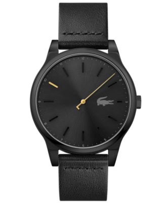 lacoste watch leather