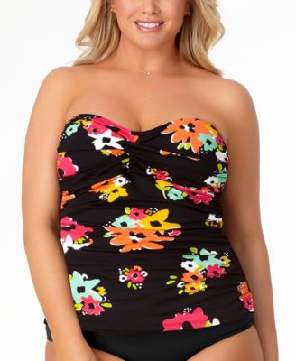 plus size bandeau swimsuit top