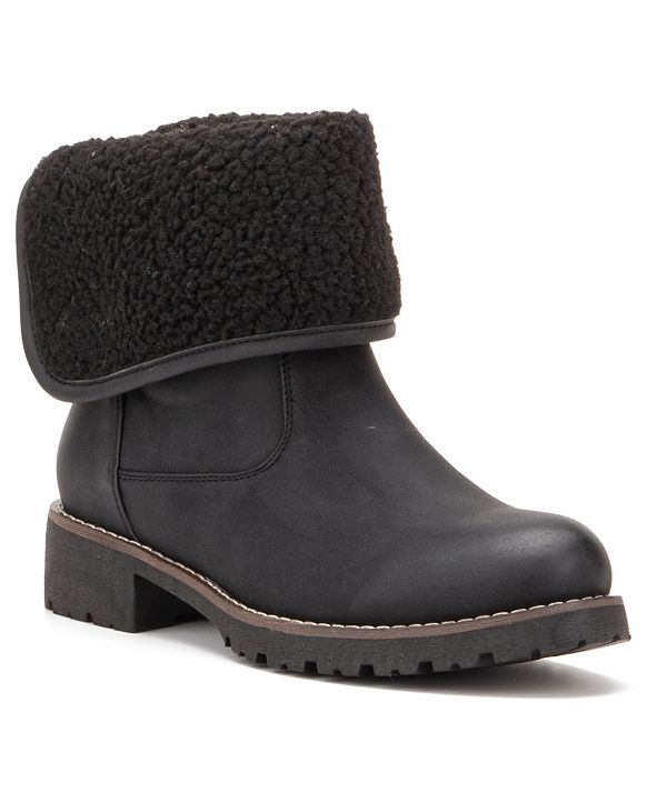 Olivia Miller Women's Cozy Me Up Foldover Booties & Reviews - Boots ...